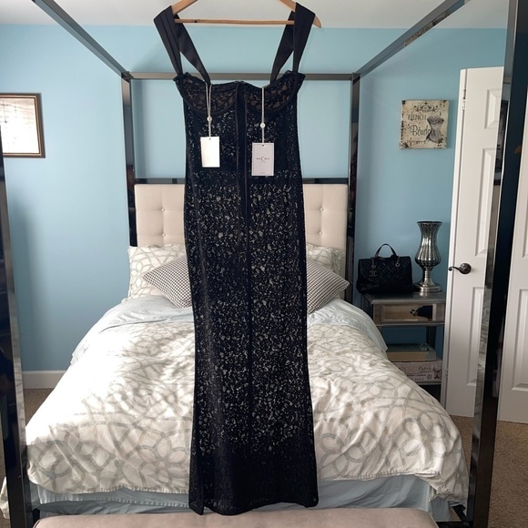 NEW Miss Circle Veronica Black Lace Maxi Stay At Home Daughter #SAHD M = US 6-8 - Picture 3 of 12